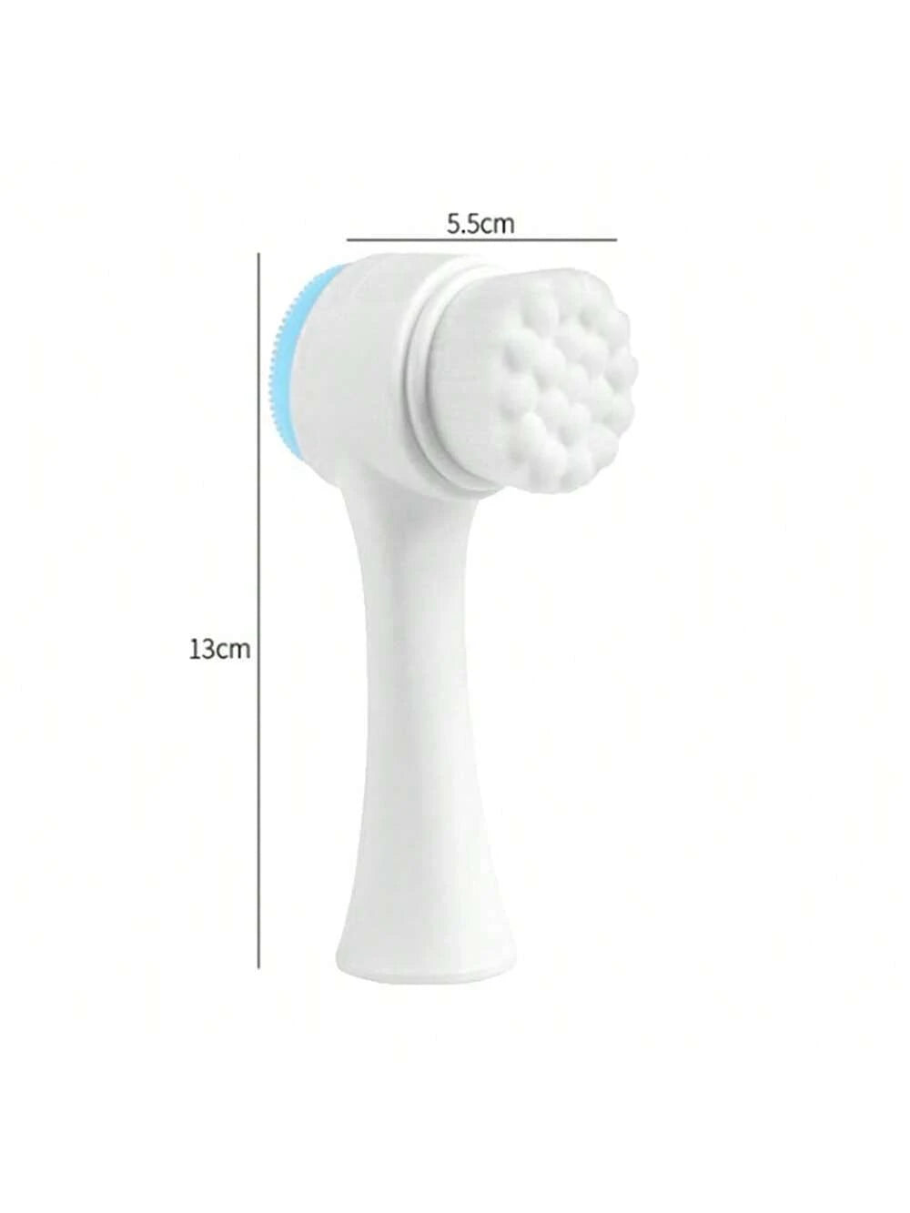 Facial Cleansing Brush, Dual-Sided Silicone Pore Cleanser, Manual Foam Maker Soft Bristle Face Scrubber for Massage