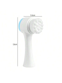 Thumbnail for Facial Cleansing Brush, Dual-Sided Silicone Pore Cleanser, Manual Foam Maker Soft Bristle Face Scrubber for Massage