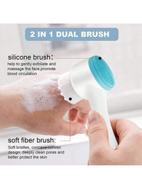 Thumbnail for Facial Cleansing Brush, Dual-Sided Silicone Pore Cleanser, Manual Foam Maker Soft Bristle Face Scrubber for Massage