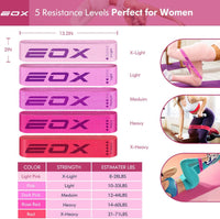 Thumbnail for Exercise Resistance Fabric Loop Bands, Non-Slip Resistance Workout Bands for Legs & Butt and Glutes, 5 Resistance Levels Hip Training Bands (Pink)