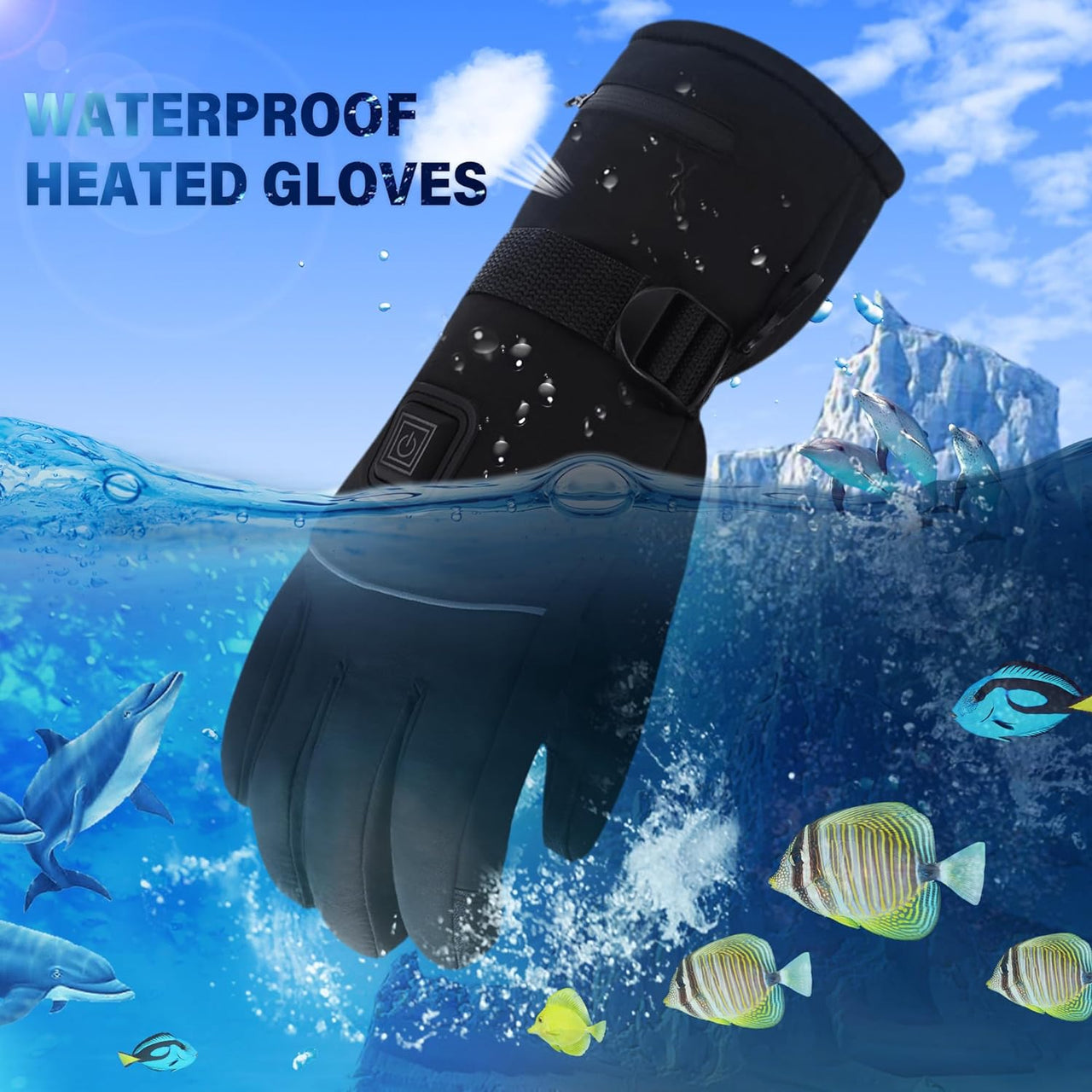 7.4V Heated Gloves Rechargeable Electric Battery Heated Gloves for Men Women,Touchscreen Thermal Heat Gloves,Battery Heated Ski Cycling Hunting Winter Hot Thermal Gloves Hand Warmer