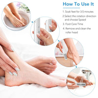 Thumbnail for Electric Feet Callus Remover,Portable Electronic Foot File Pedicure Tools,Waterproof Foot Scrubber File,Pedi Foot Care for Dead,Hard Cracked Dry Skin