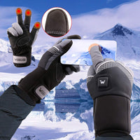 Thumbnail for Electric Heated Gloves for Men Women with 3 Heating Levels Heated Gloves Touchscreen Waterproof Skiing Snowboarding Gloves