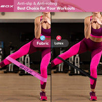 Thumbnail for Exercise Resistance Fabric Loop Bands, Non-Slip Resistance Workout Bands for Legs & Butt and Glutes, 5 Resistance Levels Hip Training Bands (Pink)