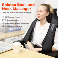 Thumbnail for Shiatsu Neck Shoulder and Back Massager with Heat, Electric Deep Tissue 4D Kneading Massage