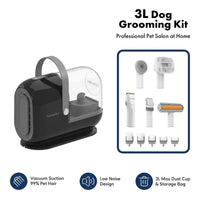 Thumbnail for Homeika Dog Grooming Kit, 3L Vacuum with 99% Suction Power, Silent Pet Vacuum Groomer, Dog and Cat Brush