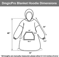 Thumbnail for Wearable Blanket Hoodie, Oversized Sweatshirt with Sleeves and Folding Giant Pocket, Warm and Cozy Big Sherpa Hoodie for Adult (Red, One Size)