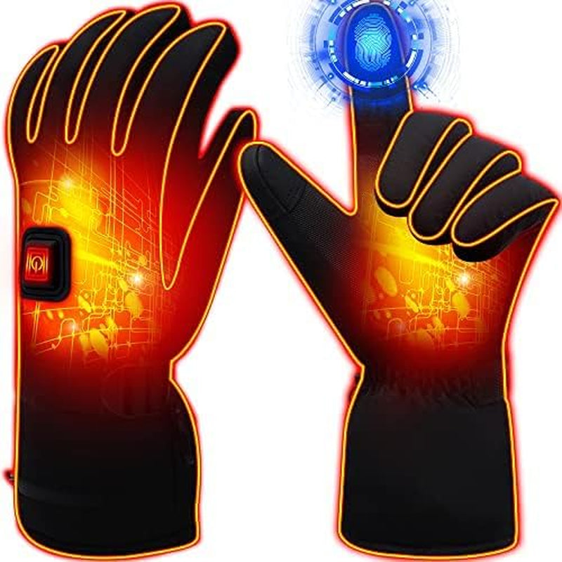 7.4V Heated Gloves Rechargeable Electric Battery Heated Gloves for Men Women,Touchscreen Thermal Heat Gloves,Battery Heated Ski Cycling Hunting Winter Hot Thermal Gloves Hand Warmer