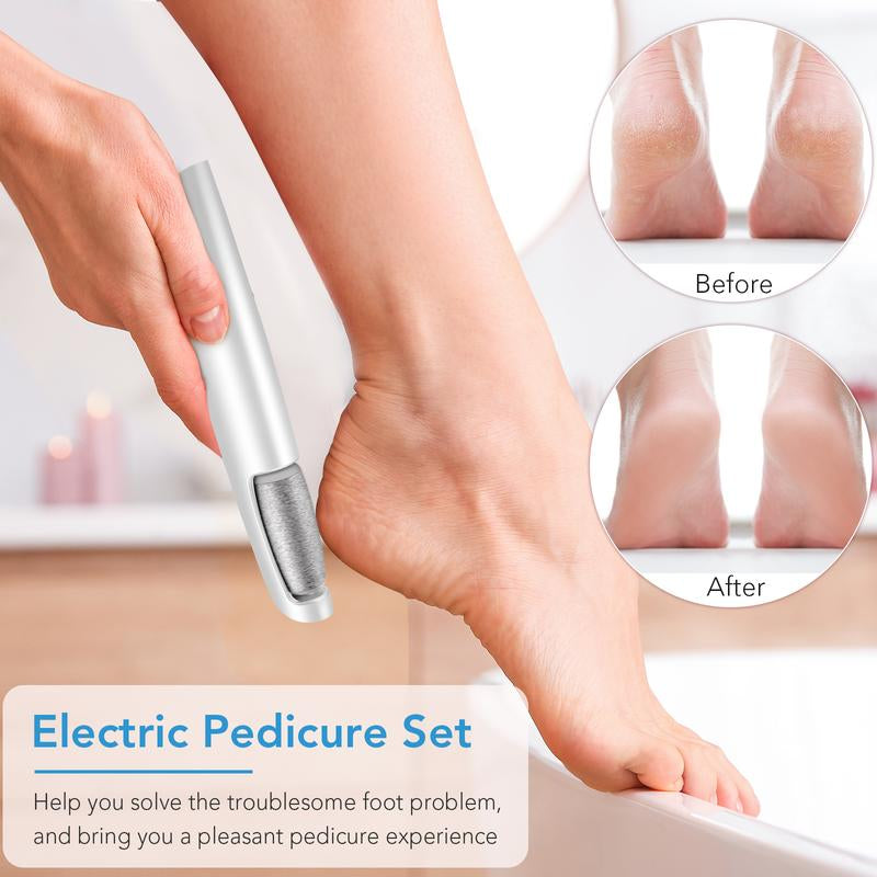 Electric Feet Callus Remover,Portable Electronic Foot File Pedicure Tools,Waterproof Foot Scrubber File,Pedi Foot Care for Dead,Hard Cracked Dry Skin