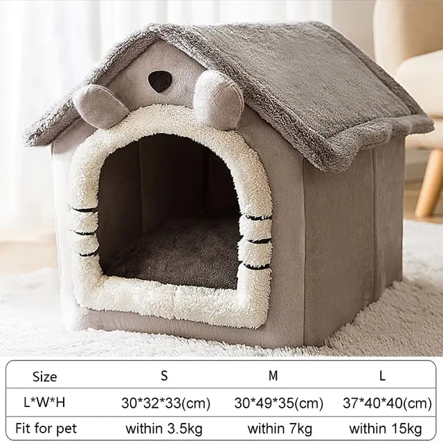 Soft Winter Dog Cat Bed House, Indoor Dog Bed, Soft, Fluffy Cushion