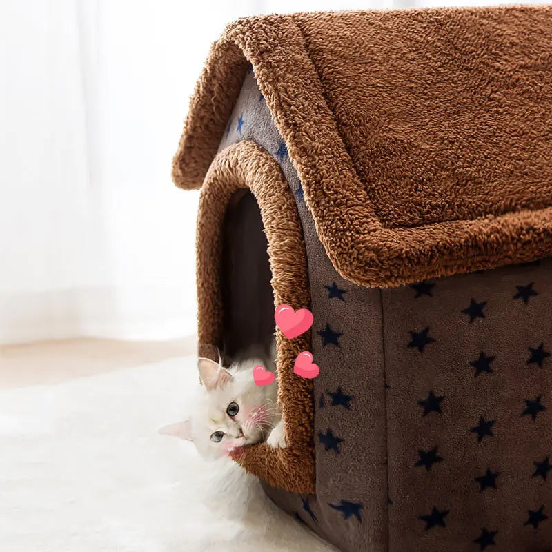 Soft Winter Dog Cat Bed House, Indoor Dog Bed, Soft, Fluffy Cushion