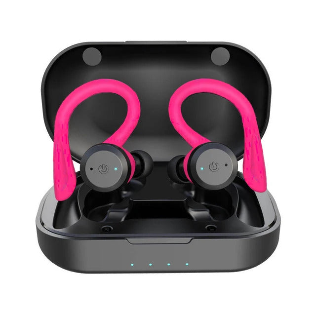 IPX7 Waterproof Bluetooth Earphone  Swimming Dual Wear Style Sport Wireless Stereo Headset 20 Hours Play Time TWS Earbuds