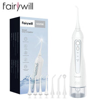 Thumbnail for Fairywill Water Flossers for Teeth, 300ML Oral Irrigator, Rechargeable, Portable, Dental 3 Modes