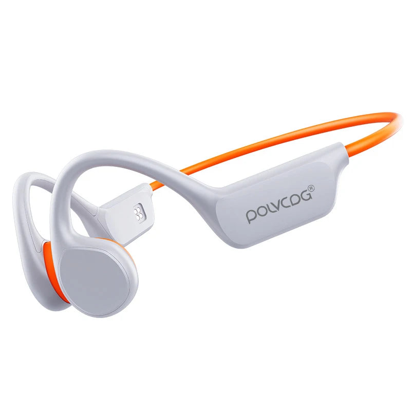 POLVCDG Bone Conduction Headset IPX8 32GB Bluetooth 5.3 Wireless Swimming Headset with Microphone