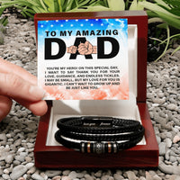 Thumbnail for Dad, You are Amazing! Vegan Leather Bracelet