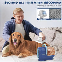 Thumbnail for Homeika Dog Grooming Kit, 3L Vacuum with 99% Suction Power, Silent Pet Vacuum Groomer, Dog and Cat Brush