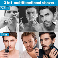 Thumbnail for Electric Shaver Razor for Men, 3 in 1 Men’S Cordless LED Display IPX7 Waterproof Facial Nose Hair Beard Trimmer Grooming Haircut Kit with Wet Dry Rechargeable Use