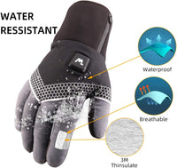 Thumbnail for Electric Heated Gloves for Men Women with 3 Heating Levels Heated Gloves Touchscreen Waterproof Skiing Snowboarding Gloves