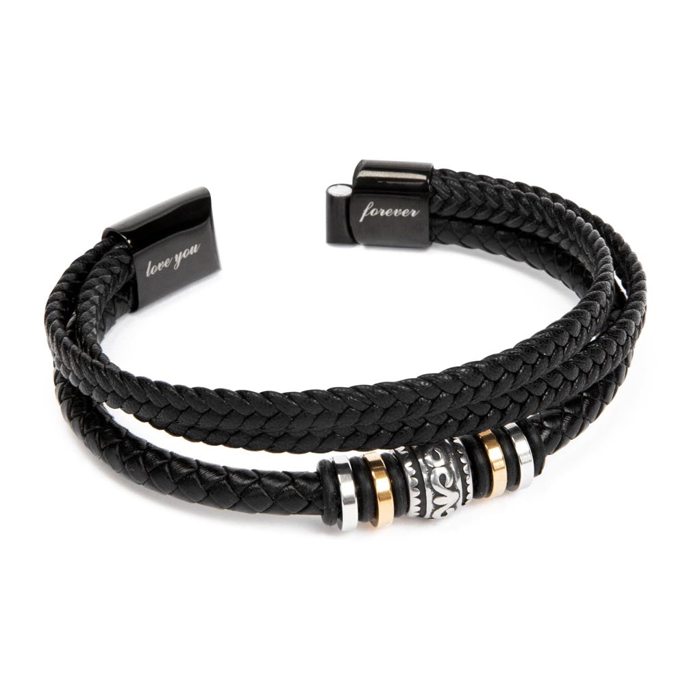 Dad, You are Amazing! Vegan Leather Bracelet