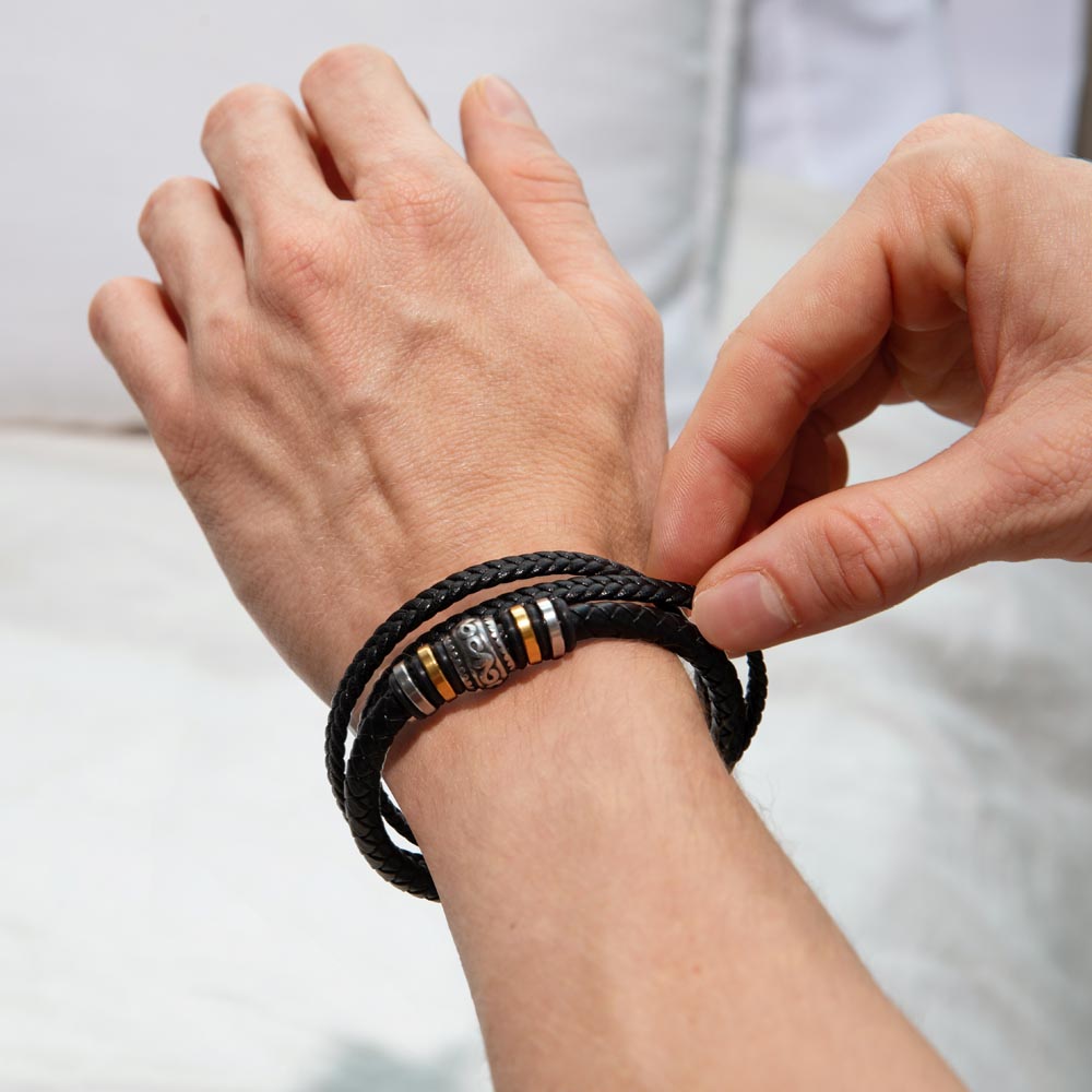 Dad, You are Amazing! Vegan Leather Bracelet