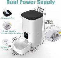 Thumbnail for Automatic Pet Feeder with Camera and App Control - 6L Capacity, Voice Recorder, Timed Feeding, Dual Power Supply, Wifi Connectivity - Epic Trends and Gifts-Pet Feeder-Automatic Pet Feeder with Camera and App Control - 6L Capacity, Voice Recorder, Timed Feeding, Dual Power Supply, Wifi Connectivity