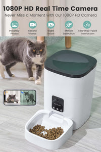 Thumbnail for Automatic Pet Feeder with Camera and App Control - 6L Capacity, Voice Recorder, Timed Feeding, Dual Power Supply, Wifi Connectivity - Epic Trends and Gifts-Pet Feeder-Automatic Pet Feeder with Camera and App Control - 6L Capacity, Voice Recorder, Timed Feeding, Dual Power Supply, Wifi Connectivity