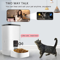 Thumbnail for Automatic Pet Feeder with Camera and App Control - 6L Capacity, Voice Recorder, Timed Feeding, Dual Power Supply, Wifi Connectivity - Epic Trends and Gifts-Pet Feeder-Automatic Pet Feeder with Camera and App Control - 6L Capacity, Voice Recorder, Timed Feeding, Dual Power Supply, Wifi Connectivity