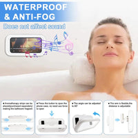 Thumbnail for New Rotation Waterproof Bathroom Phone Wall Mount Holder Adjustable Shower Phone Case Stick on Wall Bathroom Toilet Phone Holder