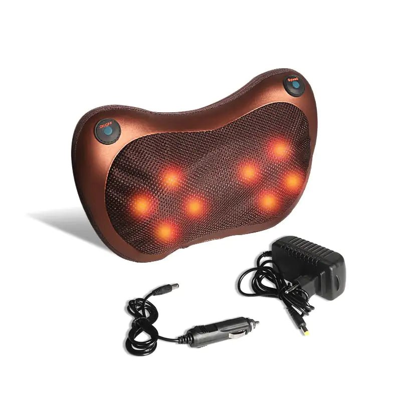 Electric Massager Pillow-Shiatsu Back and Neck Massager with Heat - 3D Kneading Deep Tissue Electric Massage Pillow - Epic Trends and Gifts-Electric Massager Pillow-Electric Massager Pillow-Shiatsu Back and Neck Massager with Heat - 3D Kneading Deep Tissue Electric Massage Pillow