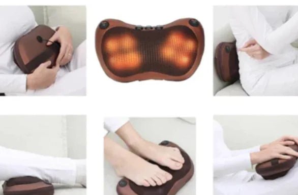 Electric Massager Pillow-Shiatsu Back and Neck Massager with Heat - 3D Kneading Deep Tissue Electric Massage Pillow - Epic Trends and Gifts-Electric Massager Pillow-Electric Massager Pillow-Shiatsu Back and Neck Massager with Heat - 3D Kneading Deep Tissue Electric Massage Pillow