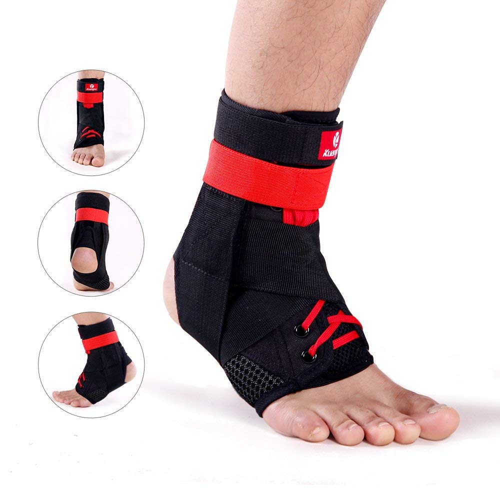 Kuangmi 1pc Ankle Brace, Sport Foot Stabilizer, Adjustable Ankle Sock - Epic Trends and Gifts-2 x Professional Knee Pads Leg Protector-Kuangmi 1pc Ankle Brace, Sport Foot Stabilizer, Adjustable Ankle Sock