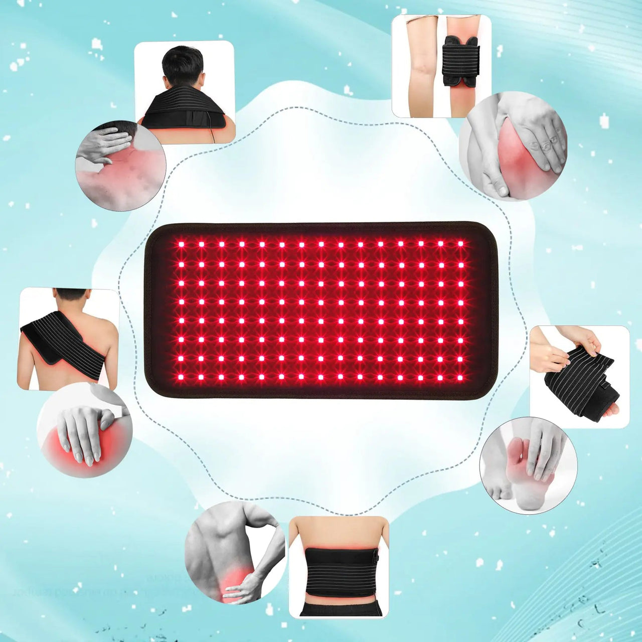 Red Light Therapy Wrap, Infrared Light Therapy Belt, 120 LEDs, Red Light Therapy for Pain Relief, Recovery, Energy. Use on Back, Neck, Shoulder, Waist, etc; - Epic Trends and Gifts-Infrared Light Therapy Belt-Red Light Therapy Wrap, Infrared Light Therapy Belt, 120 LEDs, Red Light Therapy for Pain Relief, Recovery, Energy. Use on Back, Neck, Shoulder, Waist, etc;