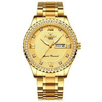 Thumbnail for Waterproof Gold Men's Watch, Classic, Stainless Steel Quartz Analog