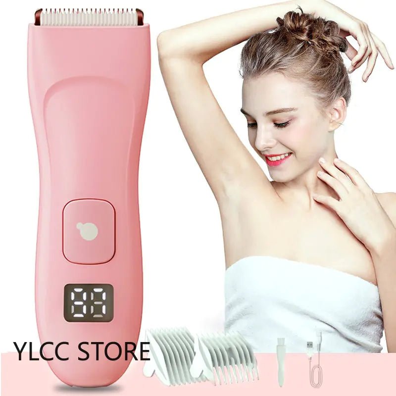 Waterproof Electric Bikini Trimmer for Women - Cordless Body Hair Shaver and Painless Epilator for Legs - Epic Trends and Gifts-Hair Trimmer-Waterproof Electric Bikini Trimmer for Women - Cordless Body Hair Shaver and Painless Epilator for Legs