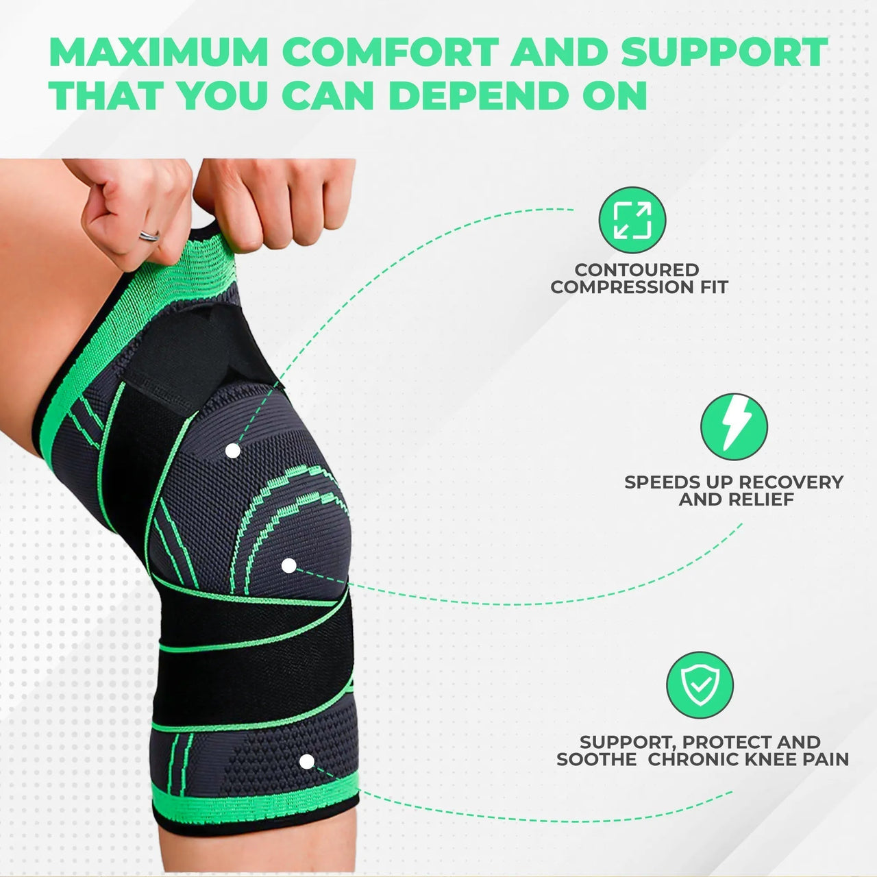 Circa FlexStride Knee Relief Compression Sleeve - Epic Trends and Gifts-Circa FlexStride Knee Relief Compression Sleeve-Circa FlexStride Knee Relief Compression Sleeve