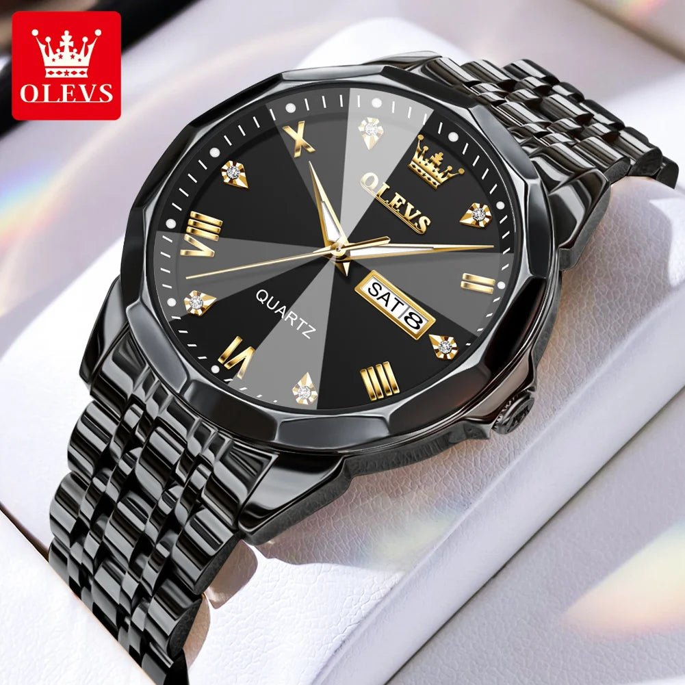 OLEVS 9931 Quartz Watches Men Original Luminous, Waterproof, Shock Resistant Stainless Steel - Epic Trends and Gifts--image_0