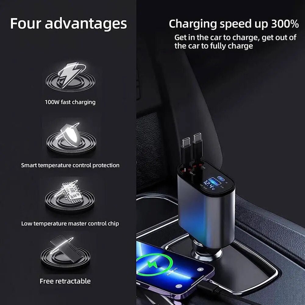 Retractable Car Charger - My Home Goods and Gifts-Retractable Car Charge-Retractable Car Charger