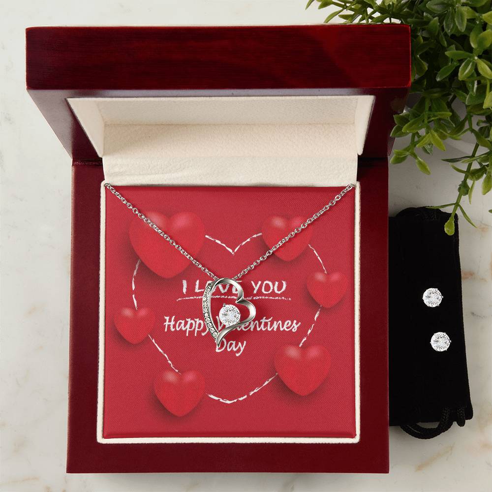 Say I Love You With A Beautiful Heart Necklace and Earring Set - Epic Trends and Gifts-Jewelry-Say I Love You With A Beautiful Heart Necklace and Earring Set